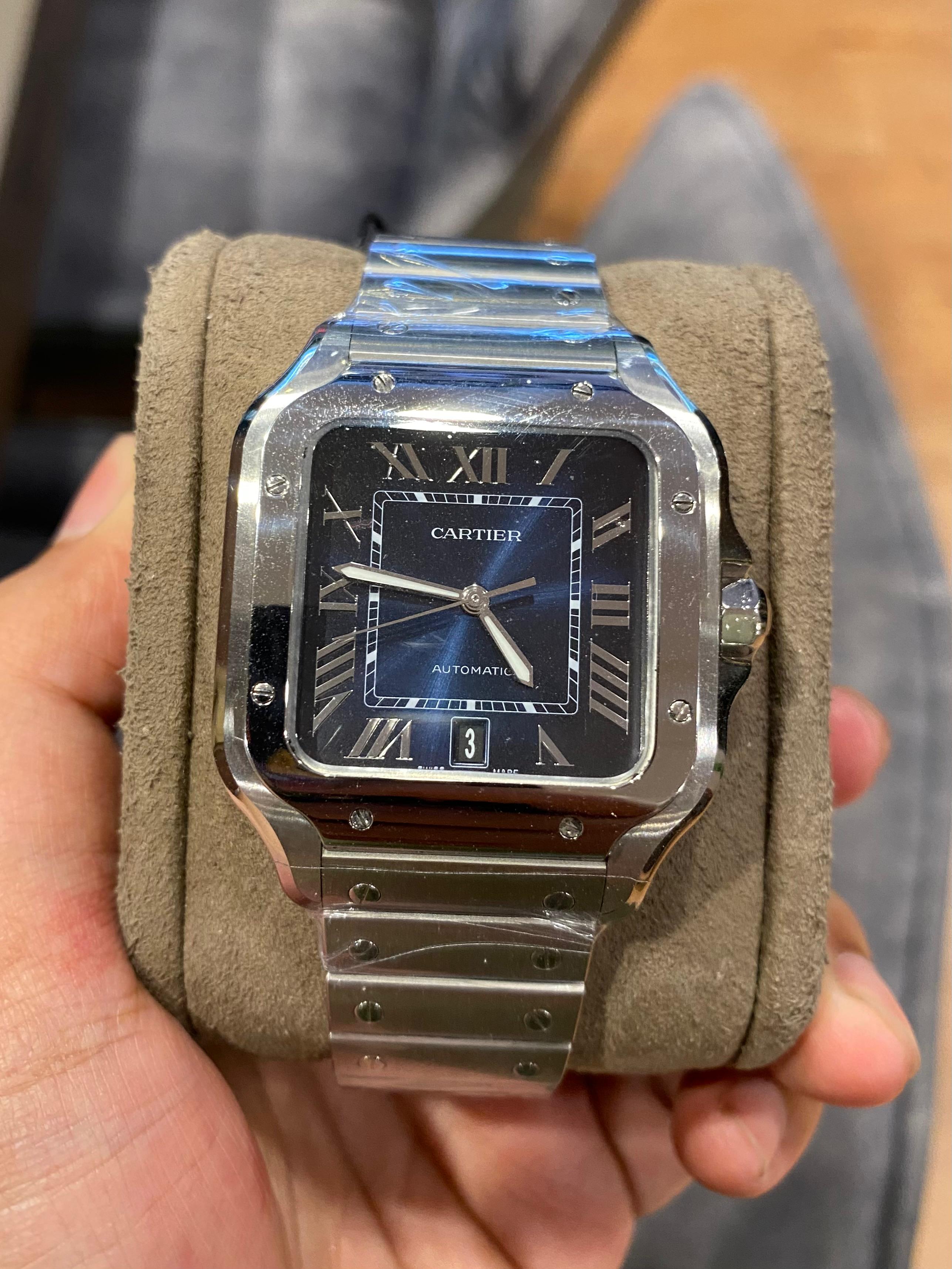 Jual Cartier Santos De Cartier Blue Large WSSA0030 Original