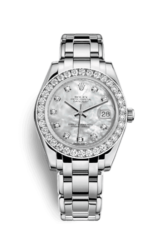 Datejust Pearlmaster 34 White Gold Diamond Mother of Pearl Diamonds
