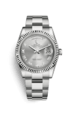 Day-Date 36 White Gold Fluted / Oyster / Grey Roman