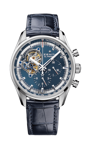 El Primero Chronomaster Open Stainless Steel / Blue / Alligator thumb
