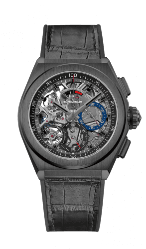 Defy El Primero 21 Black Ceramic / Skeleton / Alligator thumb