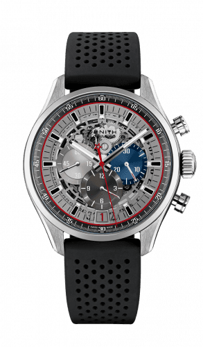 El Primero Chronomaster Skeleton 45 Stainless Steel / Rubber