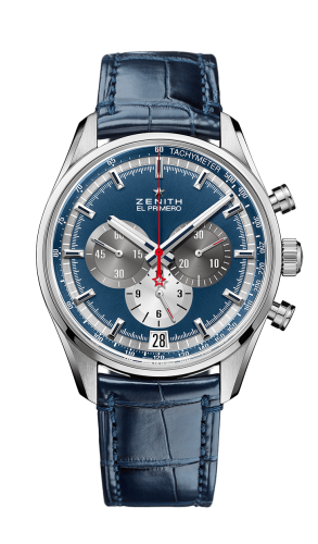 El Primero Chronomaster 42 Stainless Steel / Blue / Alligator