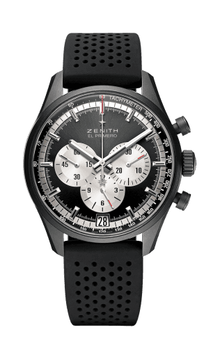 El Primero Chronomaster 42 Aluminium / Black / Rubber Strap thumb