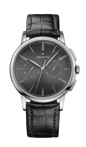 Elite Chronograph Classic Stainless Steel / Black / Alligator thumb