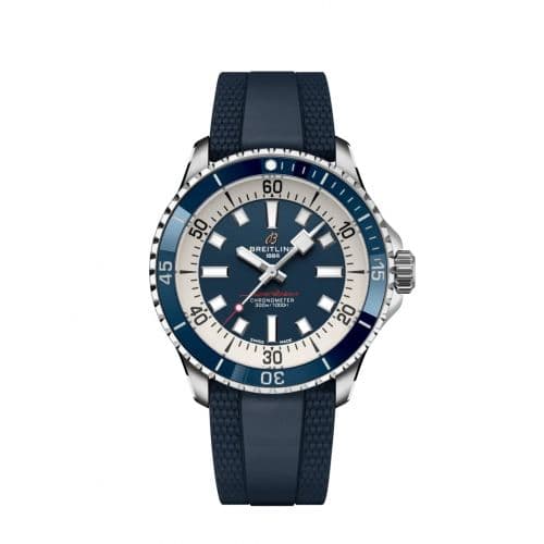 SuperOcean Automatic 42 Stainless Steel / Blue / Rubber thumb