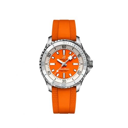SuperOcean Automatic 36 Stainless Steel / Orange / Rubber