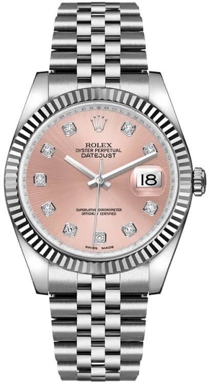Datejust 36 / Pink / Diamond / Stainless Steel
