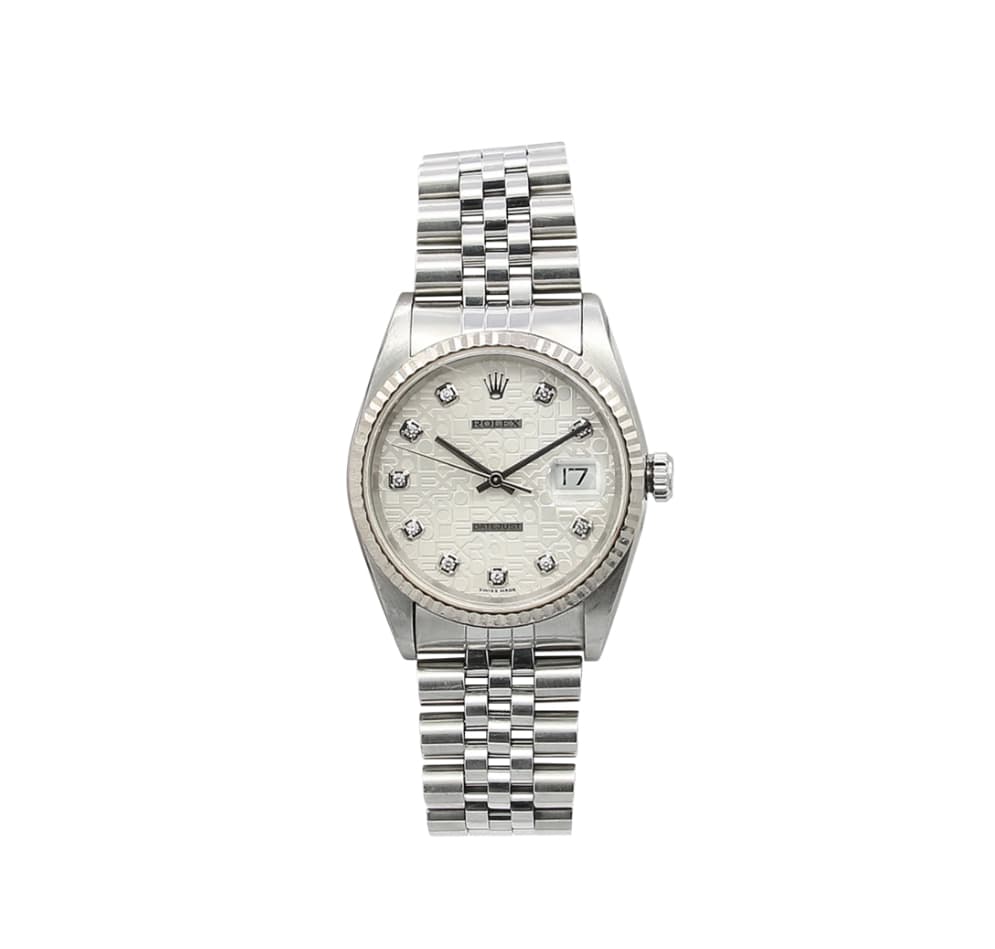 Datejust 36 16234 / White-Computer / Diamond / Stainless Steel