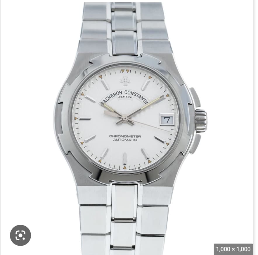 Overseas Automatic Stainless Steel / White Guiloche / Bracelet