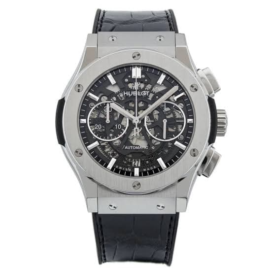 Classic Fusion Aerofusion Chrono / Titanium / Skeleton / Black / Leather thumb