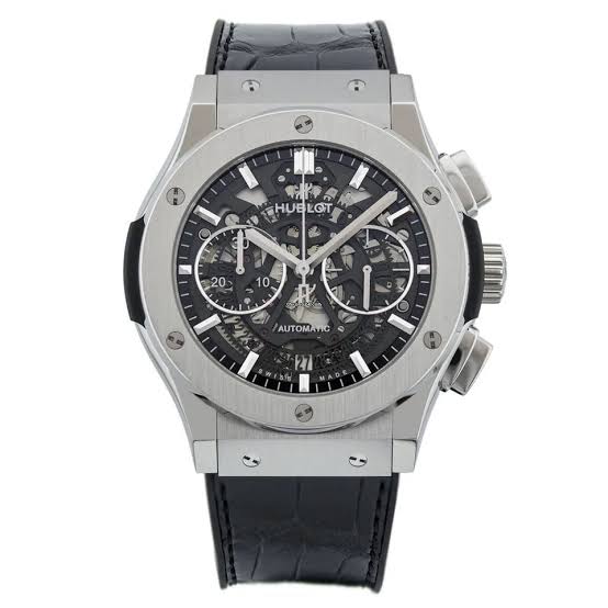 Classic Fusion Aerofusion Chrono / Titanium / Skeleton / Black / Leather