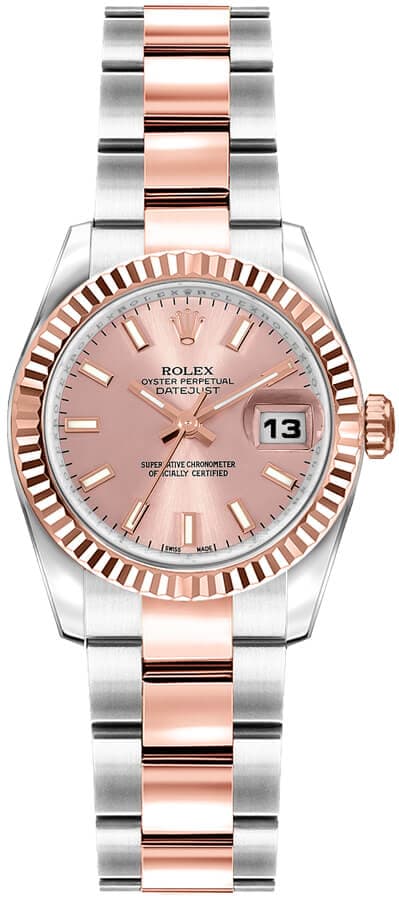 Lady-Datejust 26 Everose Fluted Pink Stick Jubilee