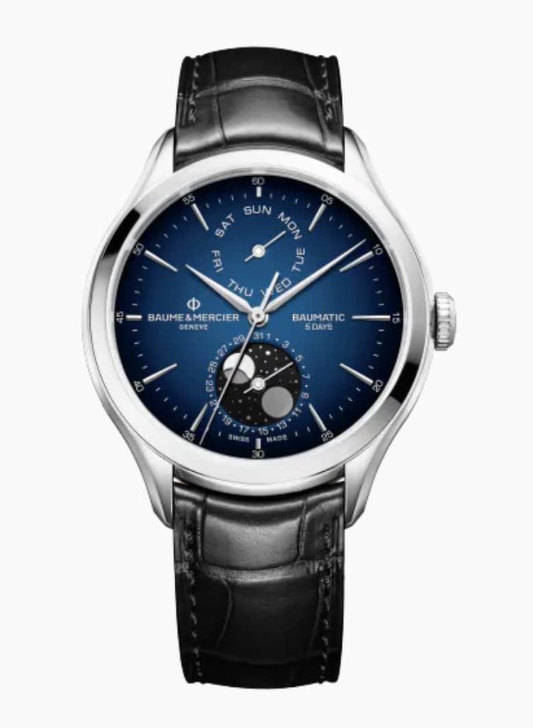Clifton Baumatic Stainless Steel Moonphase / Blue / Strap thumb