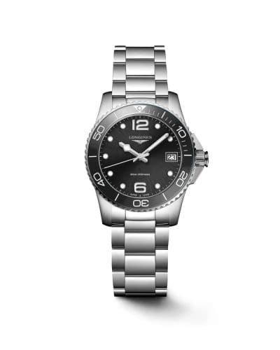 HydroConquest 32 Quartz Stainless Steel / Black / Bracelet