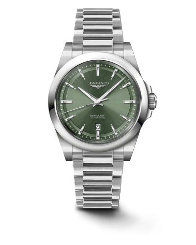 Conquest 41 Stainless Steel / Green / Bracelet