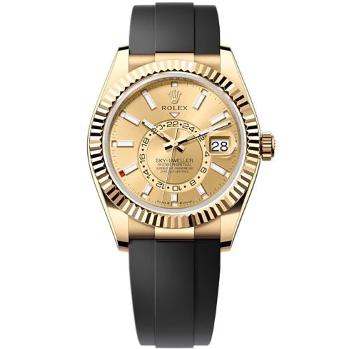 Sky-Dweller Yellow Gold / Champagne / OysterFlex