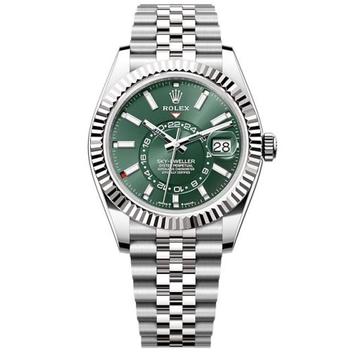 Sky-Dweller Stainless Steel - White Gold / Green / Jubilee