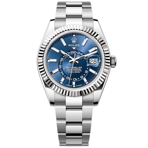 Sky-Dweller Stainless Steel - White Gold / Blue / Oyster