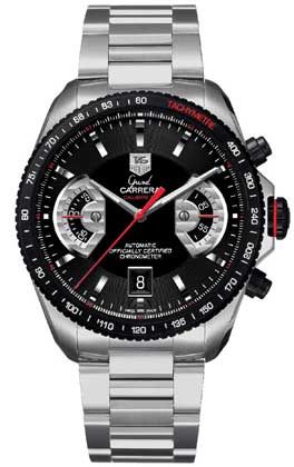 Grand Carrera Calibre 17 RS 43 Stainless Steel - Titanium / Black  / Bracelet