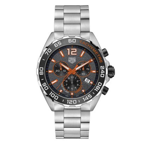 Formula 1 Chronograph Quartz Stainless Steel / Grey - Orange / Bracelet