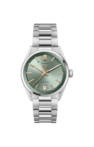 Carrera Date 36 Stainless Steel / Green