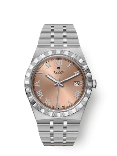 Royal Date 38 Stainless Steel / Salmon - Roman