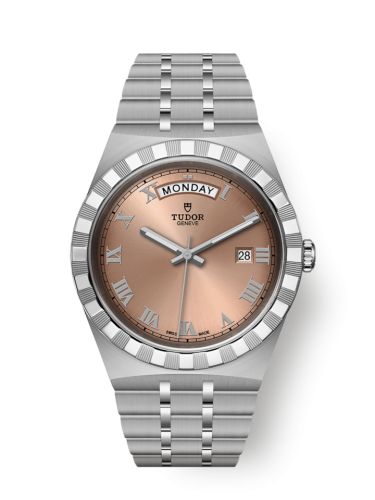 Royal Day-Date 41 Stainless Steel / Salmon - Roman