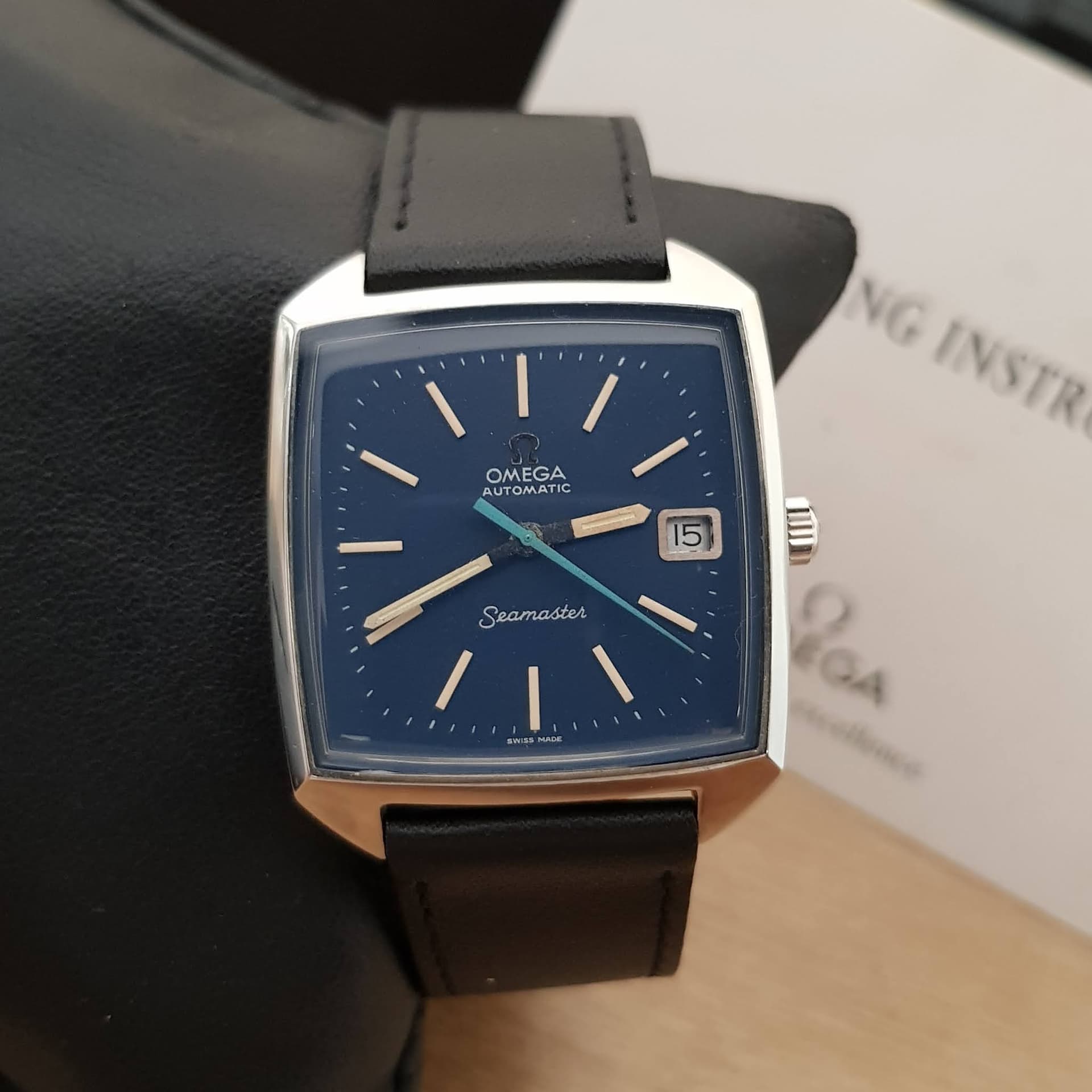 Vintage Seamaster Compresor Square Blue / Stainless Steel