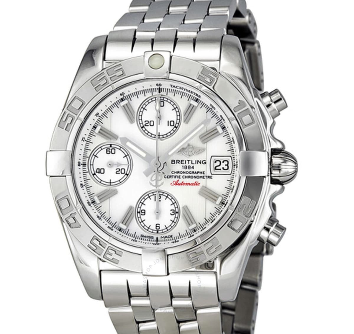 Chronograph Galactic White / Blue Rubber thumb