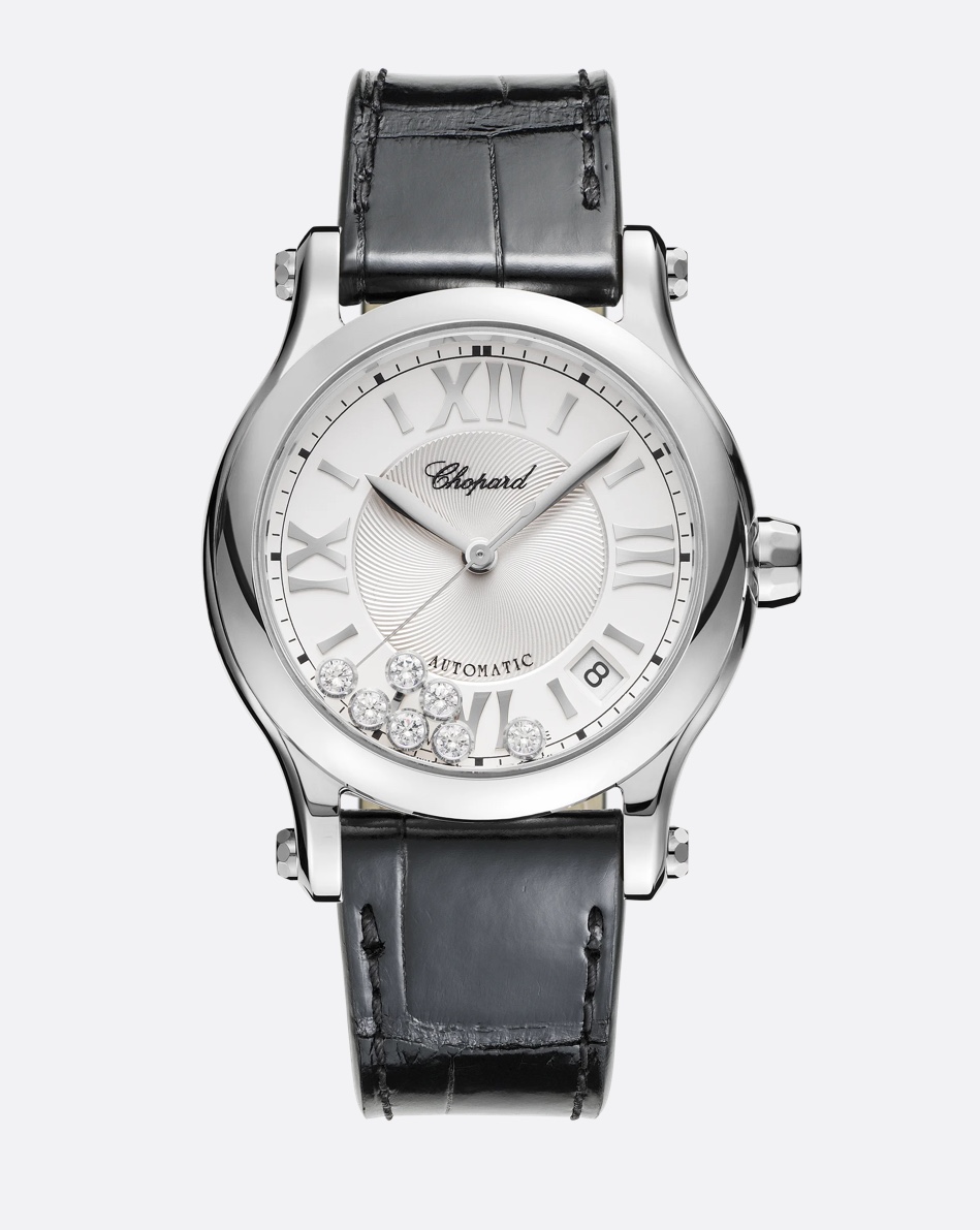 Happy Sport 36 Automatic Stainless Steel / Silver / Leather