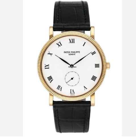 Calatrava 3919 Yellow Gold / White 