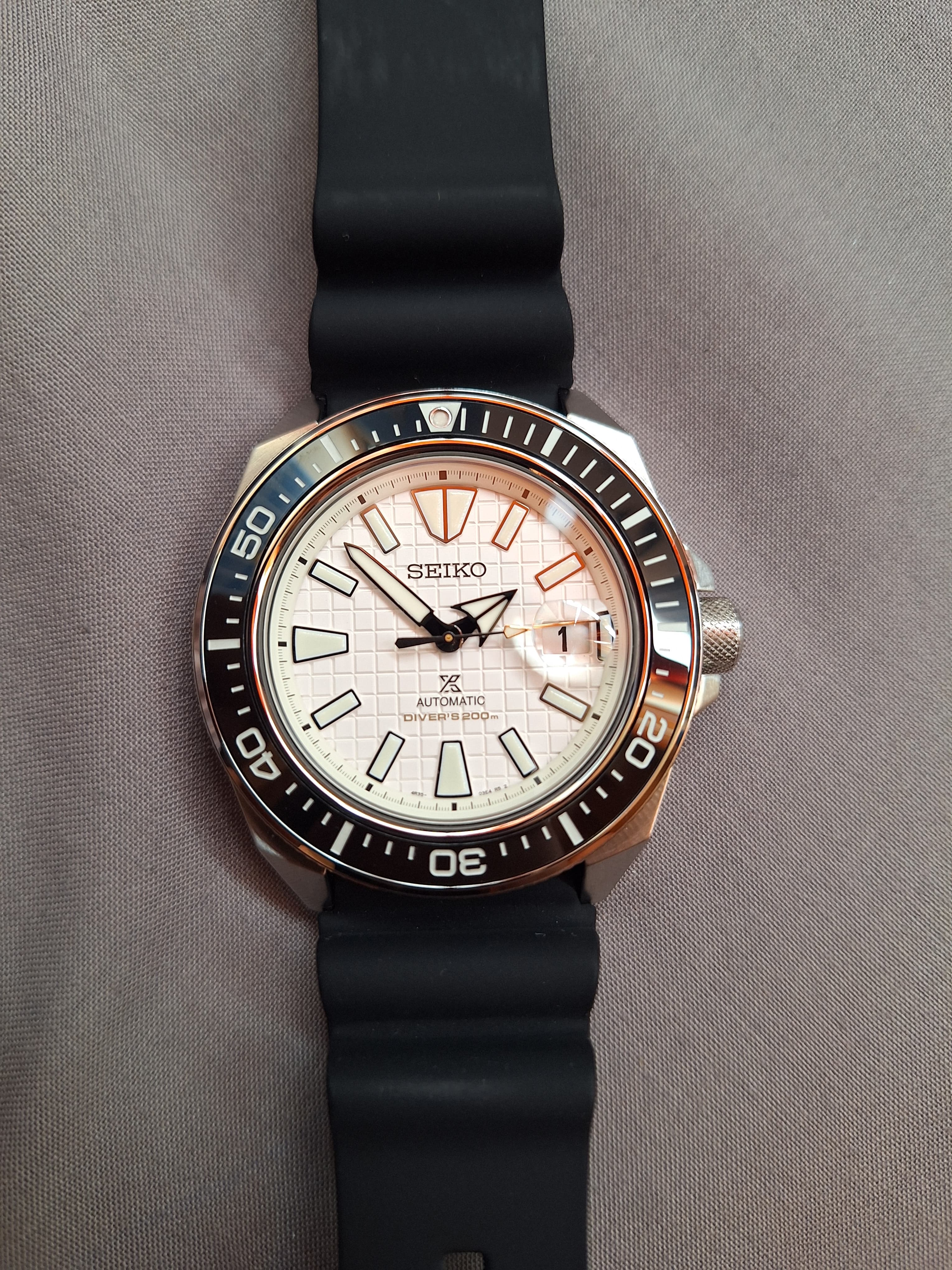 Prospex SRPE37K1 King Samurai White Dial