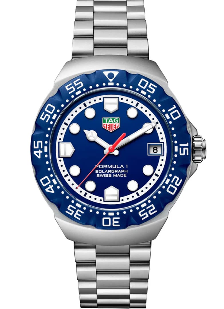 Formula 1 Solargraph 38 Stainless Steel / Blue