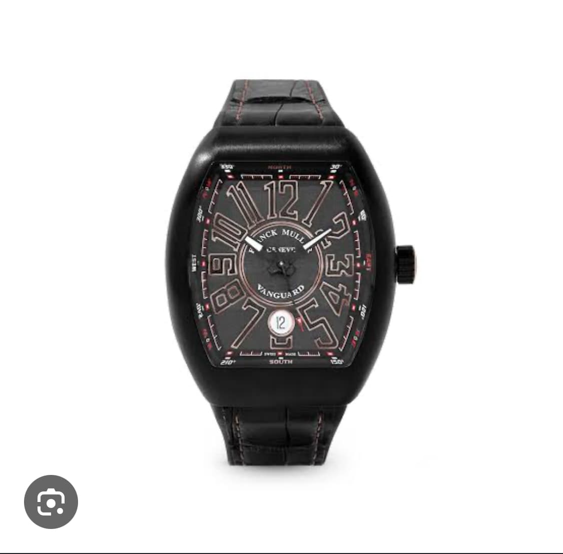 Vanguard Steel Black Alligator Leather Strap