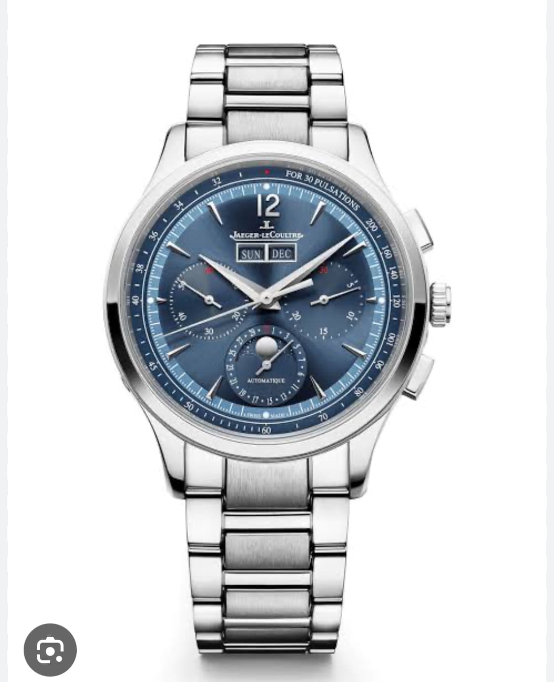 Master Control Chronograph Calendar / Stainless Steel / Blue