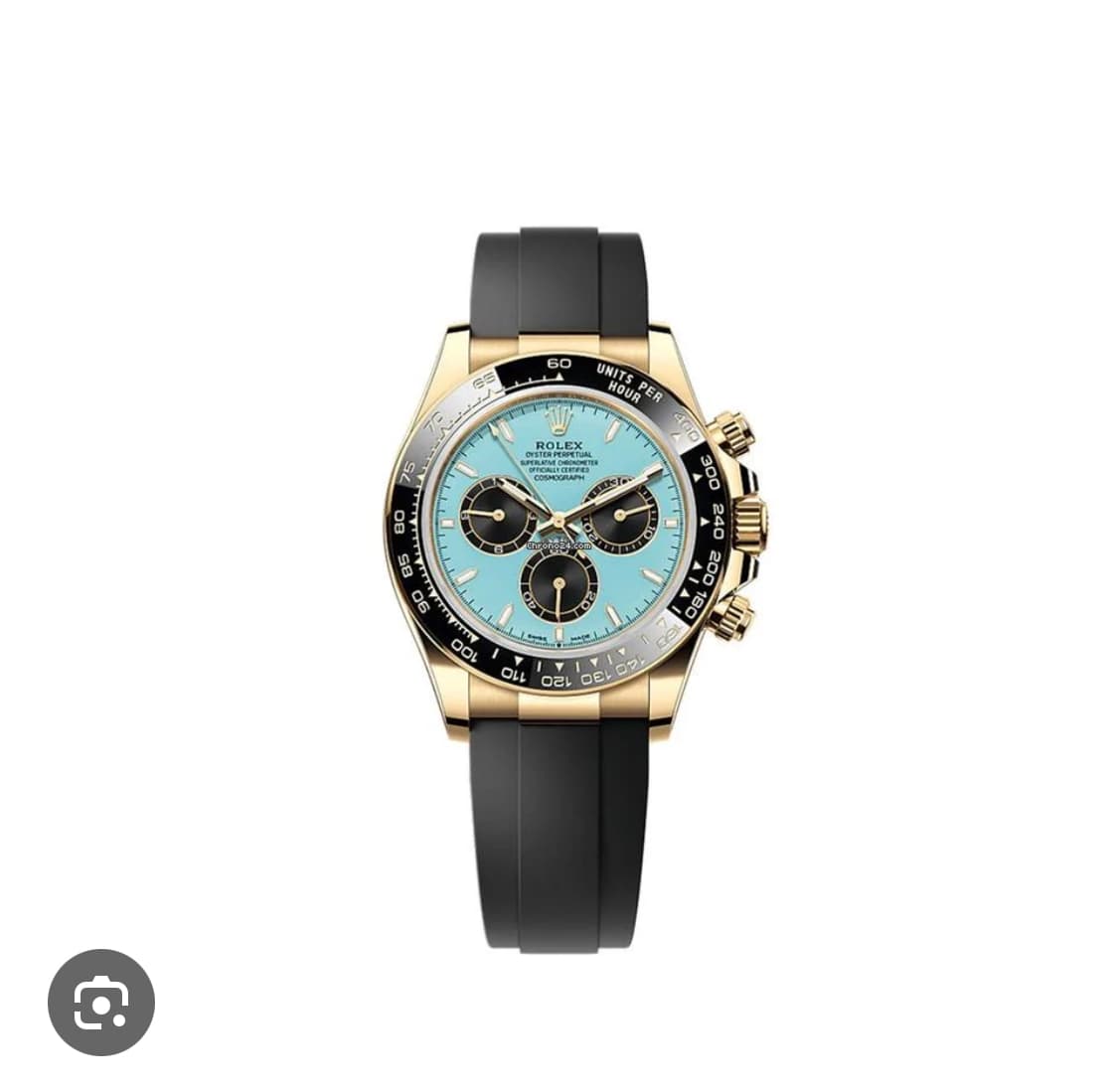 Cosmograph Daytona Yellow Gold - Cerachrom / Turquoise - Black / Oysterflex
