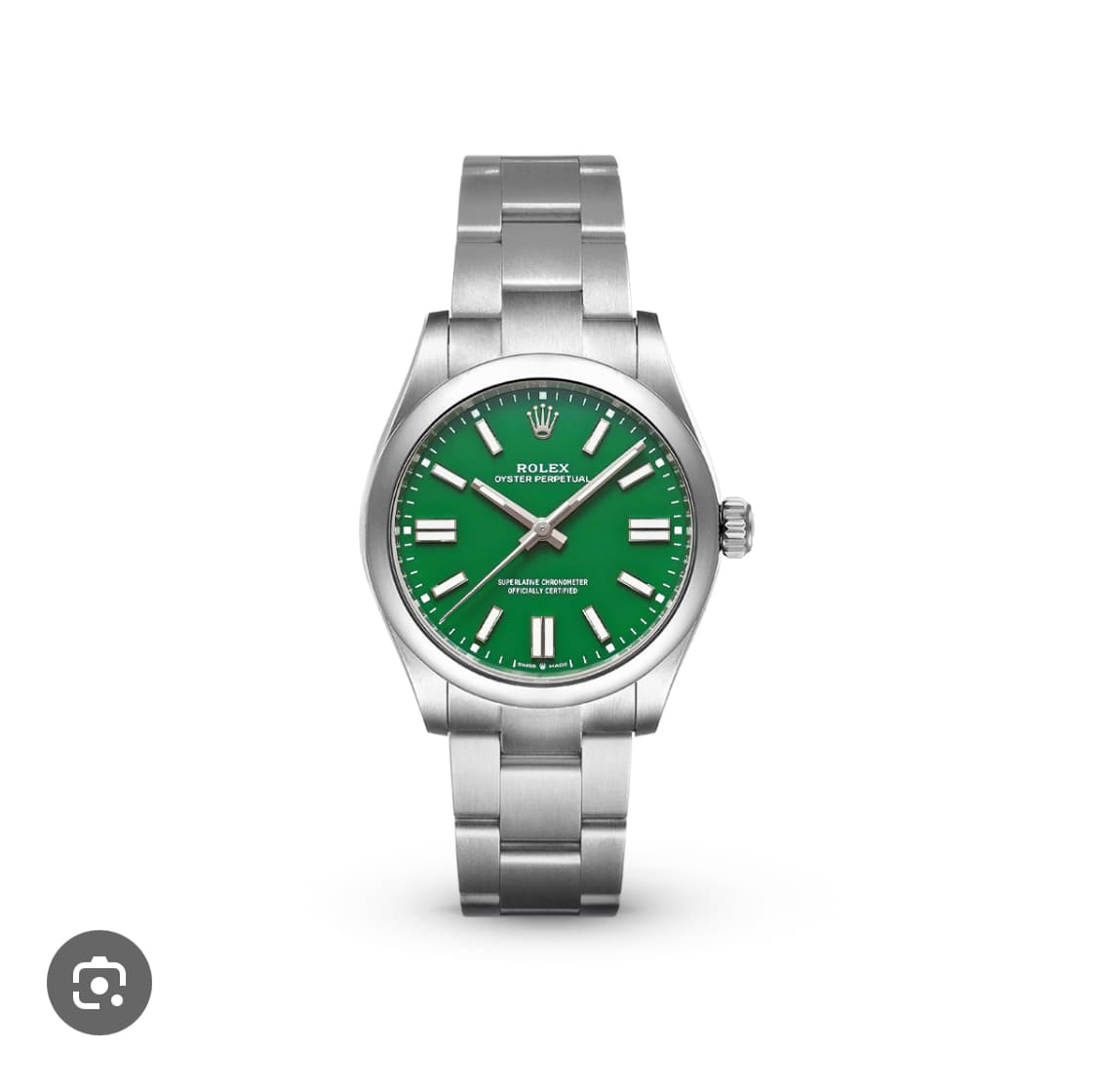 Osyter Perpetual 41 Stainless Steel / Green thumb