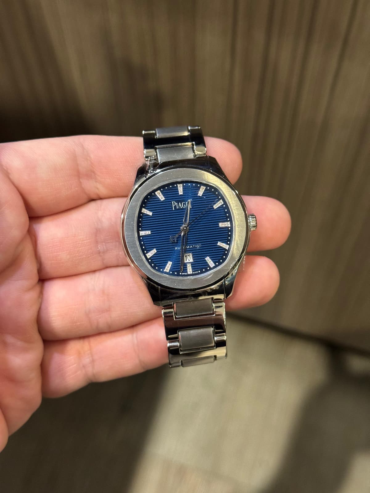Polo Date / Stainless Steel / Diamond Index / Blue thumb