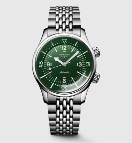 Legend Diver Stainless Steel / Green thumb