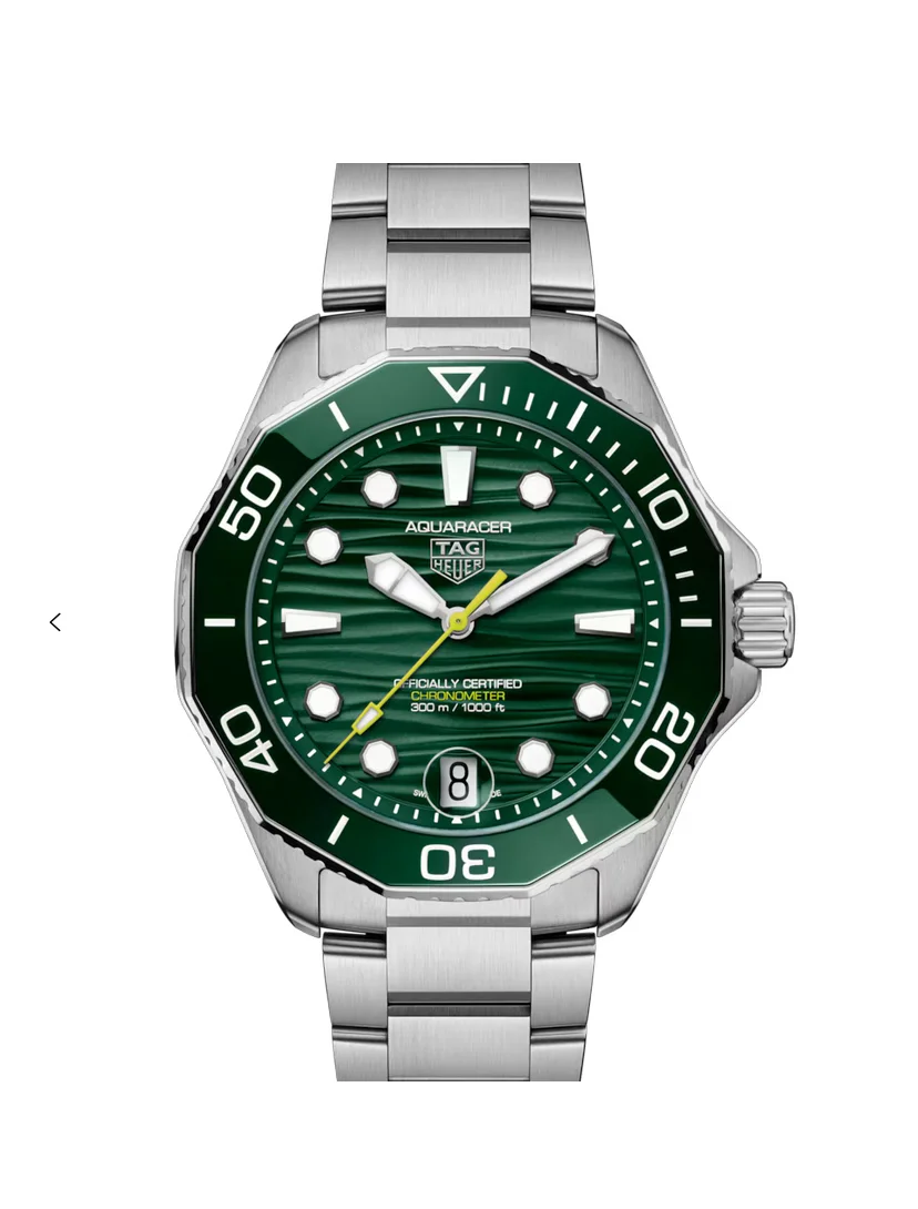 Aquaracer Professional 300 Date 42 Stainless Steel / Green thumb