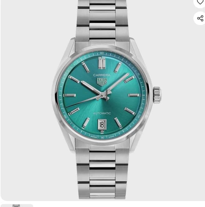 Carrera Date 36 Stainless Steel / Blue