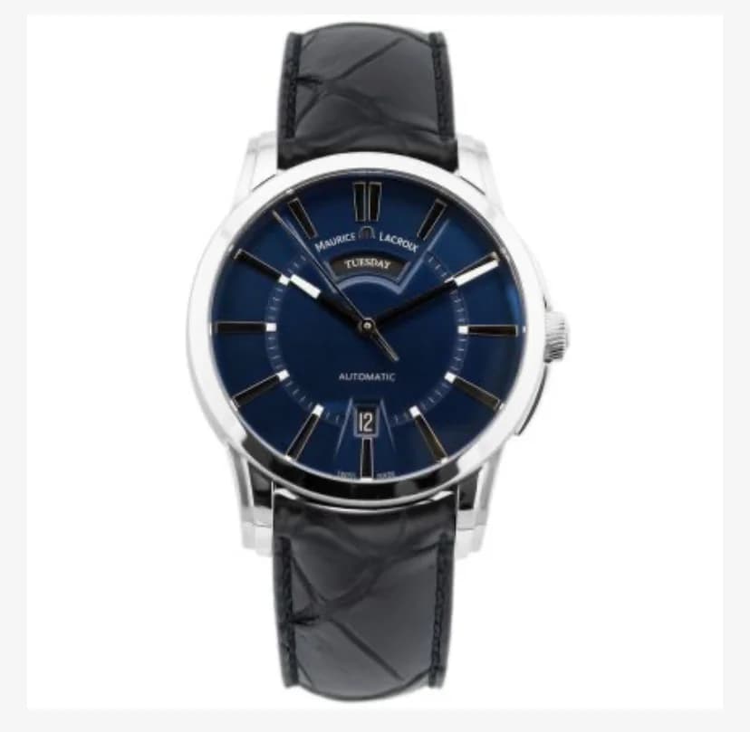 Pontos Day-Date 40 Stainless Steel / Blue / Strap