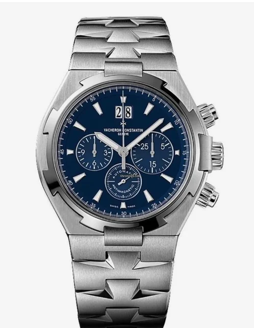Overseas Chronograph Stainless Steel / Blue