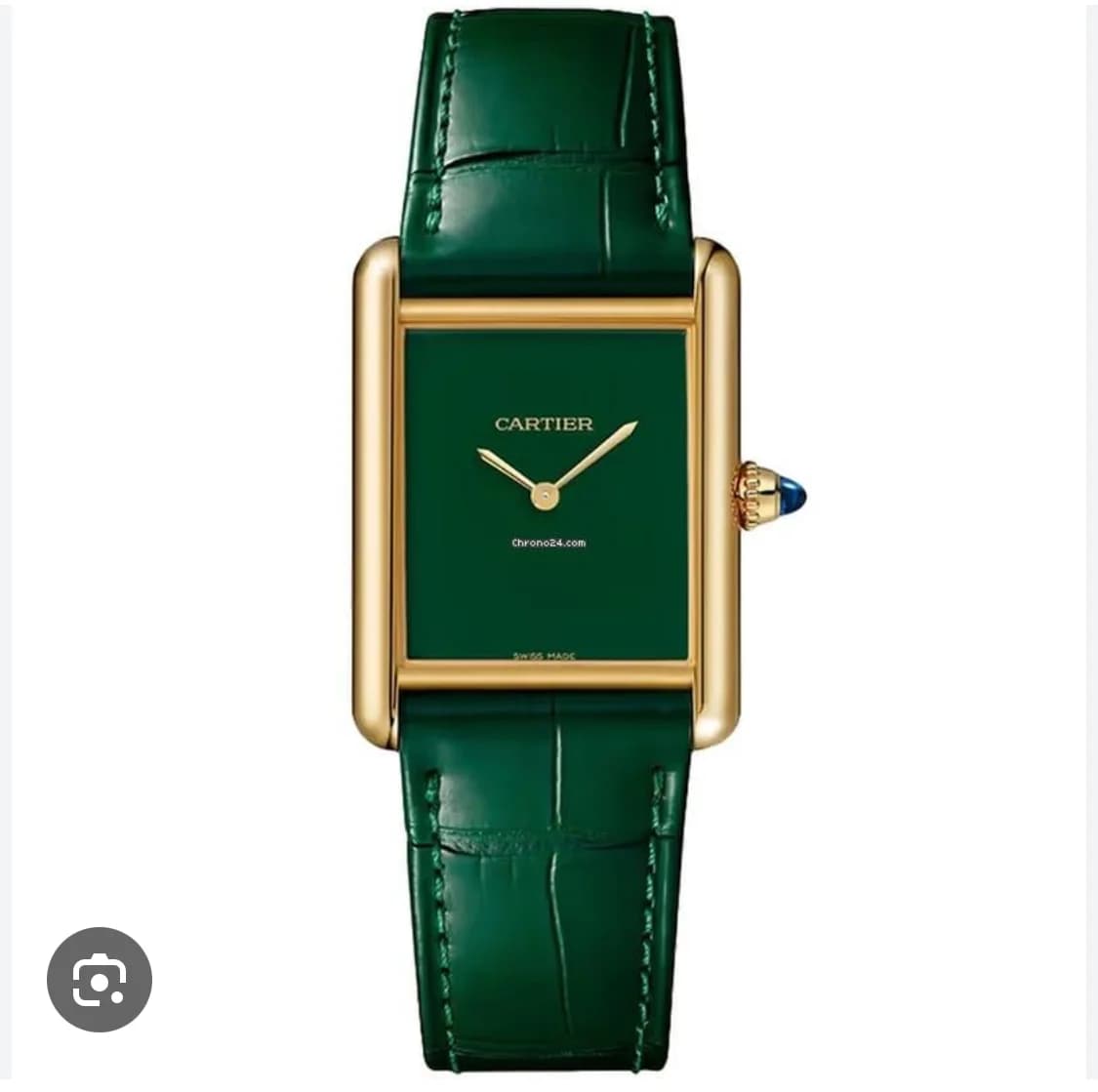 Tank Louis Cartier Large Manual Yellow Gold / Green