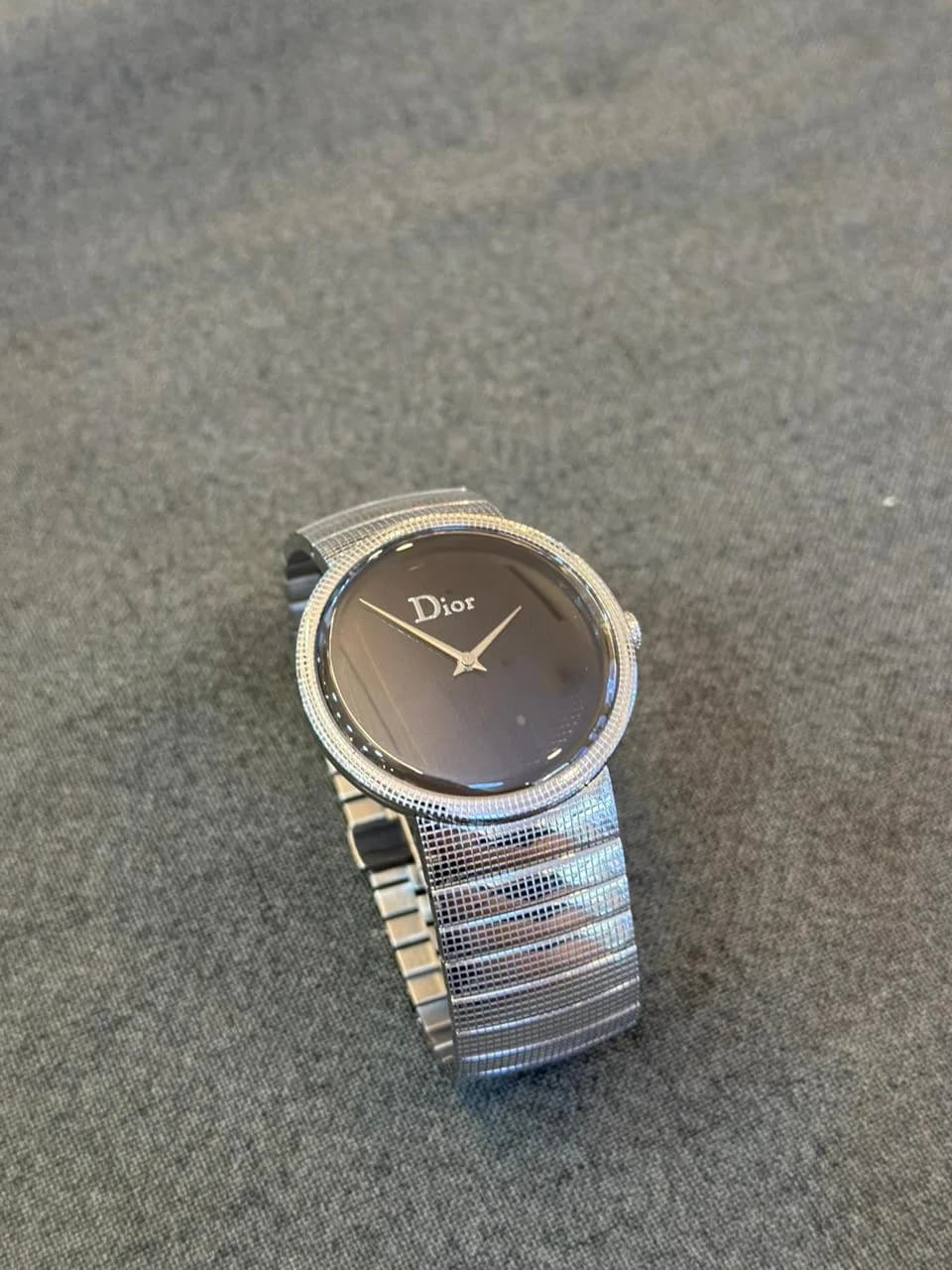 La D De Dior Stainless Steel Quartz / Black