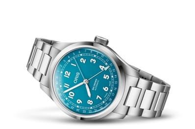 Big Crown Pointer Date 40 Stainless Steel / Turquoise / Bracelet