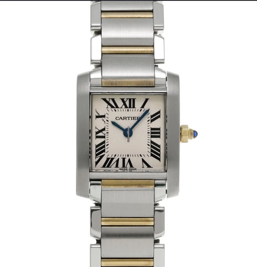 Tank Francaise Small Stainless Steel / Quartz