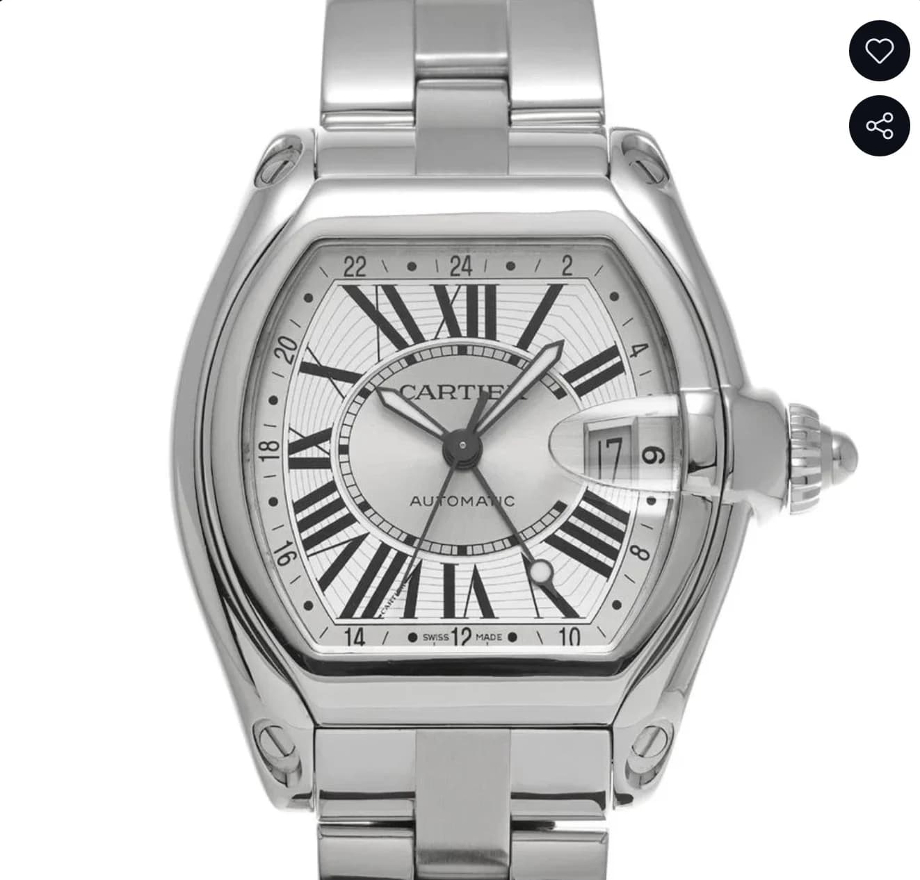 Roadster GMT XL Automatic Stainless Steel