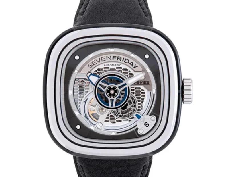 P Series PS1/01 Automatic Skeleton Black / Strap
